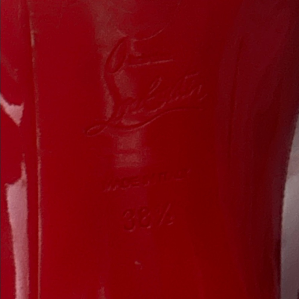 Red Christian Louboutin Heels 38.5 - comfy! - Picture 7 of 8